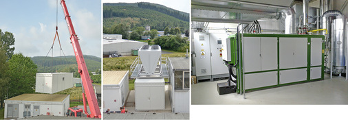 Bei dem innovativen Energiesystem handelt es sich um ein KWKK-System, das aus insgesamt sieben Adsorptionskältemaschinen (AdKMs) von InvenSor und einem Blockheizkraftwerk (BHKW) besteht.