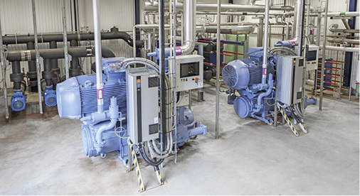 GEA Grasso M Verdichter-Units im Maschinenraum

