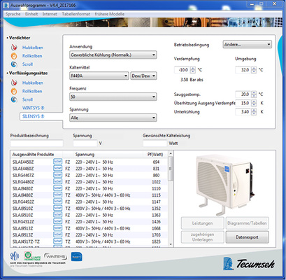 Alle Leistungen, Produkte sowie das kostenfreie Auswahlprogramm zur 
Installation mit Sandbox zum Herunterladen finden sich auf der Website von 
Tecumseh.

