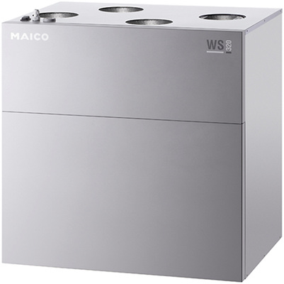 Das Lüftungsgerät WS 320 arbeitet energieeffizient und verfügt über das 
Energieeffizienz- klassen-Label A+.


