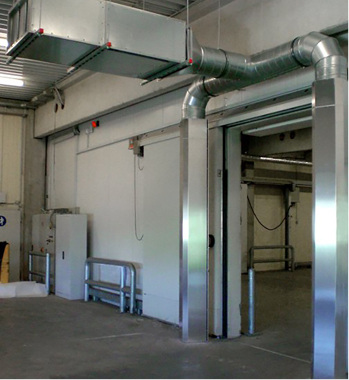 Die Luftwandanlage erfüllt hohe Anforderungen an das Abschottungsergebnis in 
klimatisierten Räumen.

