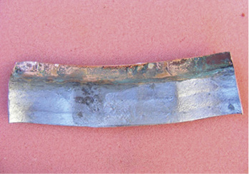 Bild 10: Ergebnis der Schälprüfung, Kupferrohr

