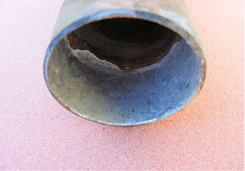 Bild 12: Ergebnis Warmauszug, Kupferrohr

