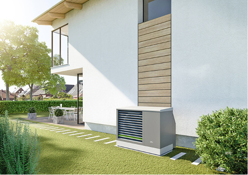 Modulierende Luft/Wasser-Wärmepumpe x-change dynamic in der 
Außenaufstellung

