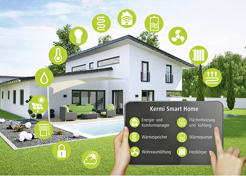 Mit dem Energie- und Komfortmanager x-center base können die Wärmepumpen in 
das Kermi Smart-Home-System integriert werden – komfortabel zu steuern von 
zu Hause oder unterwegs. Auch andere Komponenten der Haustechnik können 
eingebunden werden.


