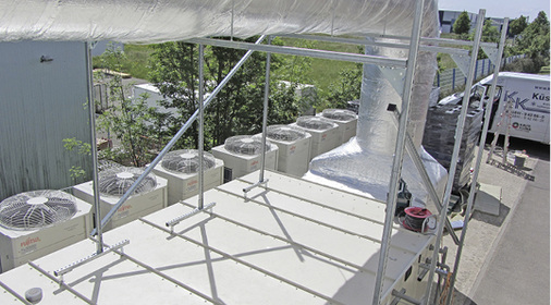 Alle sieben Außeneinheiten an der neuen Lüftungsanlage


