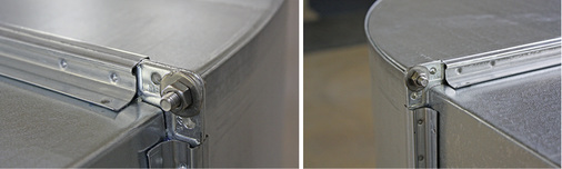 
Der Dichtstoff setzt sich auch an undichte Falze.

