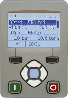
Bild 4: Saug- und Hochdruck des Verbunds (unten) mit Umwandlung in 
Verdampfungs- und Verflüssigungstemperatur (oben)

 - © KIMO RHVAC Controls Ltd.

