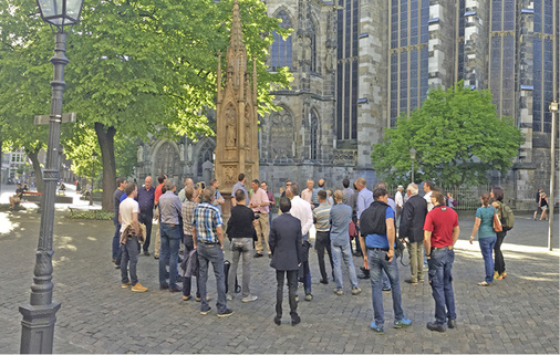 Bei der Stadtführung am ersten Abend gibt es grundlegende Informationen zur 
Geschichte der Stadt Aachen.


 - © SI

