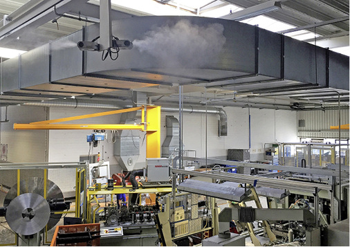 
Direkt-Raumluftbefeuchtung in der Wärmeübertrager-Fertigung

