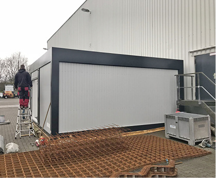 
So viel Stahl musste in den Boden und in die Decke ...

