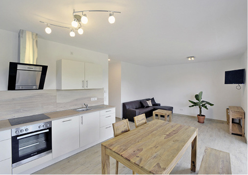 Die Ferienwohnungen bieten Platz für eine vierköpfige Familie.