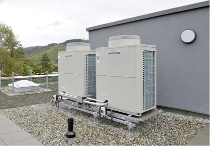 
Der Platzbedarf von VRF-Außengeräten fällt sehr gering aus.

