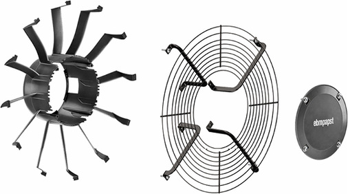
Bild 3: Das Nachleitrad sorgt für weniger Strömungsturbulenzen, mehr 
Effizienz sowie leiseres Geräusch und ist vor dem Schutzgitter platziert.

