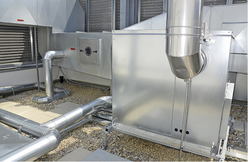 Geteilte Dampfleitung zur 50:50-Versorgung der Dampfverteilsysteme


