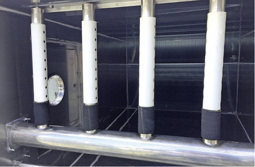 Dampfverteilsystem Rapid-Sorb mit isolierten Dampfverteilerrohren


