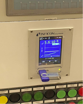 
Lecks bis hinab in den Bereich von 10-5 mbarl/s werden angezeigt.

