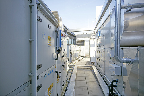 Die von der Daikin Technik konditionierte Fläche beträgt rund 9 000 m² und erfolgt über 242 Innengeräte.