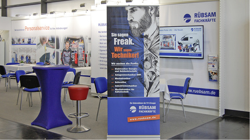 (Bild: SI)

Fachkräftemangel war auch auf der Chillventa ein Thema. Dementsprechende 
Suche gab es nicht nur am Stand von Rübsamen. Auch an zahlreichen 
Firmen-Ständen wurde nach Fachkräften Ausschau gehalten.

