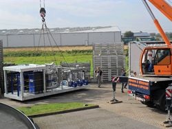 Kostengünstiger Transport – jede der vier Baugruppen passt in einen 40-Fuß-Container.