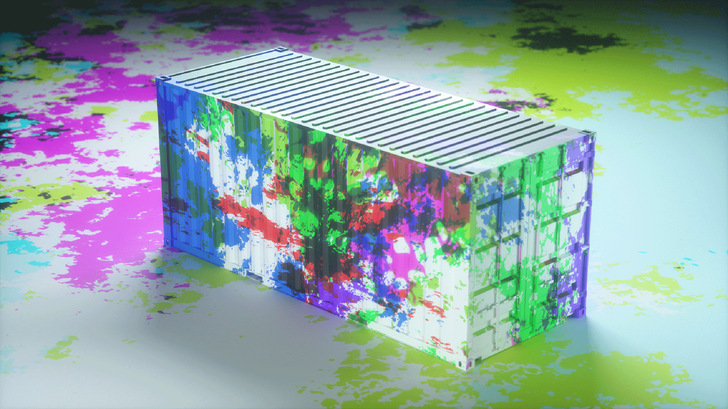 Dieser Rechenzentrum-Container kann besonders dicht mit Hochleistungs-Hardware bestückt werden und erfordert daher ein besonderes Kühlkonzept.