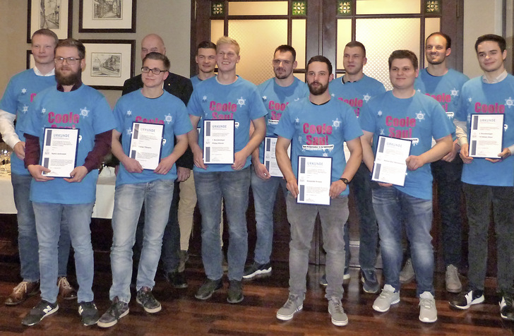 Teilnehmer des Bundesleistungswettbewerbs 2019 bei der Siegerehrung in Moers