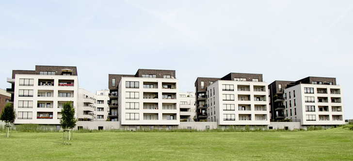 In nächster Nähe zur Goethe-Universität befinden sich die sechs Passivhäuser in Frankfurt-Riedberg.