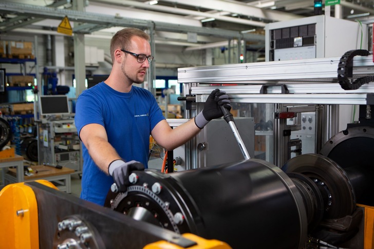 Blick in die Radnaben-Produktion von Ziehl-Abegg.