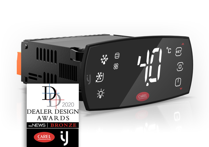 Die Steuergeräte-Plattform für die Gewerbekälte „iJ“  erhielt beim Dealer Design Award den bronzenen Preis in der Kategorie Refrigeration & Ice Machines. - © Carel
