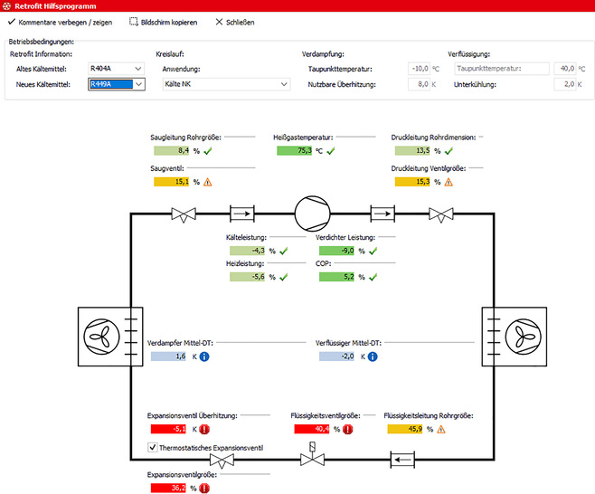 Coolselector 2 - Retrofitprogramm: Was ist beim Kältemitteltausch zu beachten.