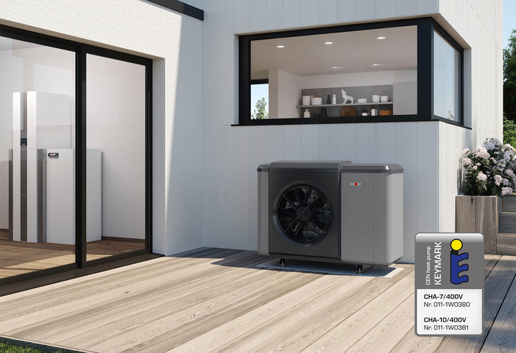 Die Wärmepumpe CHA-Monoblock hat das HP Keymark-Zertifikat erhalten.