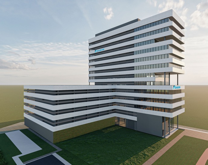 Vorentwurf des Daikin EMEA Development Center (EDC).