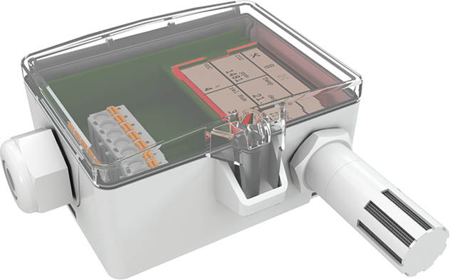 Der Feuchte- und Temperaturfühler FTA54+ erreicht die Schutzart IP65.