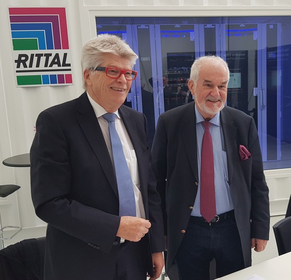 Prof. Friedhelm Loh (li.) und Jürgen Stulz: Rittal und Stulz kooperieren bei Rechenzentrums-Infrastrukturlösungen. - © Rittal
