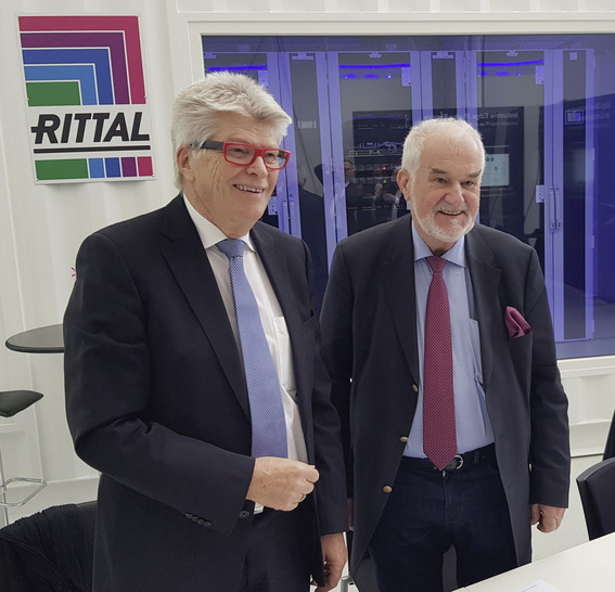 Prof. Friedhelm Loh (li.) und Jürgen Stulz: Rittal und Stulz kooperieren bei Rechenzentrums-Infrastrukturlösungen. - © Bild: Rittal
