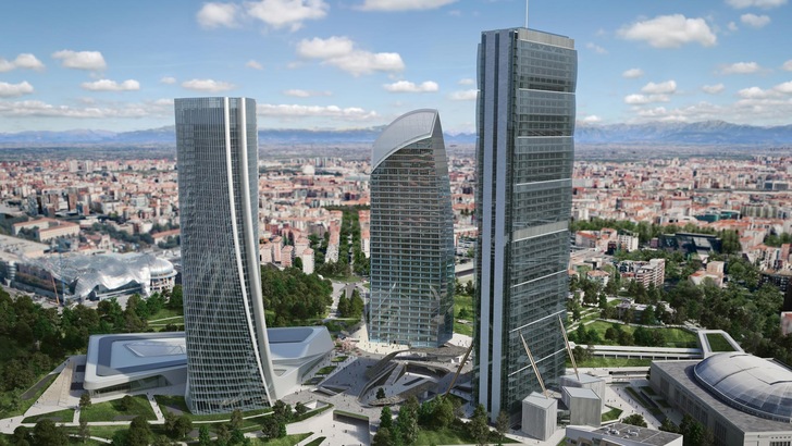 Der Libeskind Tower, auch als „Il Curvo“ bekannt, ist der neue Sitz von PwC Italy in Mailand. - © Bild: Clivet
