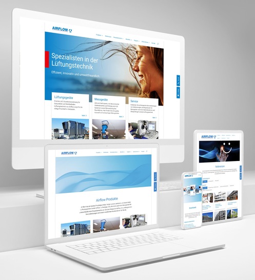Unter dem Motto AIRflow 2.1 präsentiert der Hersteller seine neue Website.