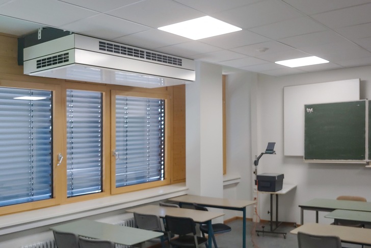 Mechanische Lüftungsanlagen verringern durch den kontinuierlichen Luftaustausch die CO2-Konzentration und eine mögliche Virenlast im Raum.
