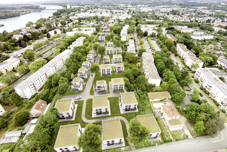 Das   neue   Wohnquartier   am   Biebricher   Schlosspark   in   Wiesbaden   nutzt   als   Wärmequelle   einen   nahegelegenen   Abwasserkanal.