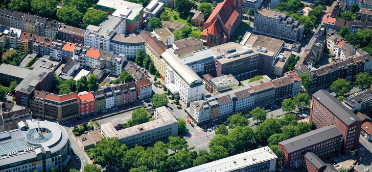 Luftaufnahme des St.-Johannes-Hospitals Dortmund