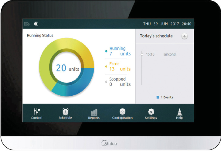 Alles im Blick: Die grafische Oberfläche des Touch-Displays erlaubt Monitoring und Steuerung des Systems.