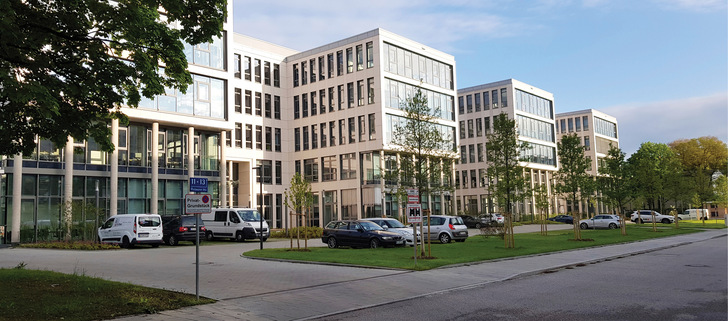 Im Büro- und Gewerbekomplex „Schwabing Nord“ / Quartier 2 ist das EnOcean-Funksystem EasySens von Thermokon verbaut.