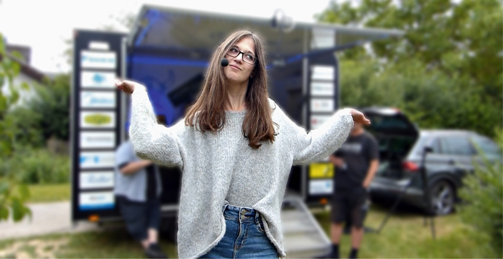 Frauen in der Kälte sind in der Unterzahl. Annika bleibt jedoch locker.