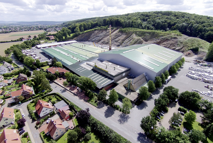 Produktionsgelände der Argelith Bodenkeramik H. Bitter GmbH in Bad Essen.
