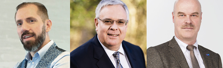 Markus Freund, Obermeister der LIK (Landesinnung Kälte-Klima-Technik Hessen-Thüringen/Baden-Württemberg) • Karl-Heinz Thielmann, VDKF-Präsident • Heribert Baumeister, Bundesinnungsmeister