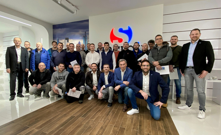  Die Truppe nach der Sinclair-Schulung.