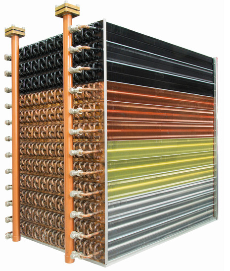 Wärmeübertragerblock aus Gegenstrom-Schicht-Wärmeaustauscher-Modulen (GSWT).