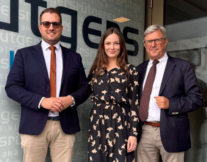 Aktuelle und zukünftige Führungsriege von Rütgers (v.li.:). Tim Keilhauer, Leonie Neuberger, Josef Neuberger.