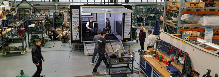 Ein Blick auf die Dreharbeiten.