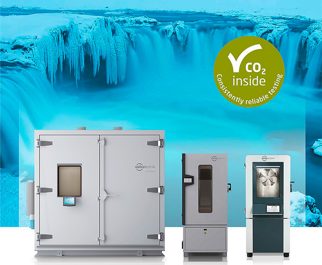 CO2 -Kältetechnik ist nicht nur zeitgemäß. In Prüfschränken verbessert sie Effizienz und damit Prüfergebnisse.